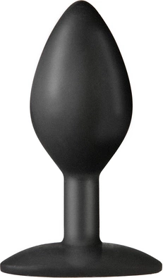 Korek analny wykonany z barwionego na czarno chlorku winylu w kształcie kuli Doc Johnson Minis 9 cm