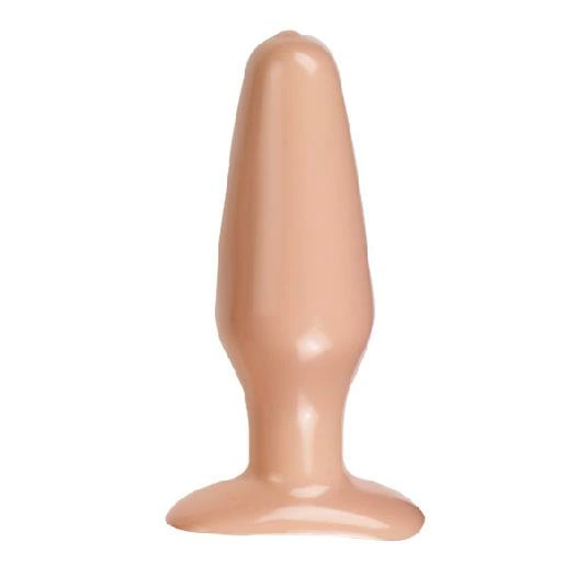 Korek analny średni wykonany z chlorku winylu w kolorze beżowym Doc Johnson Classic Butt Plug 