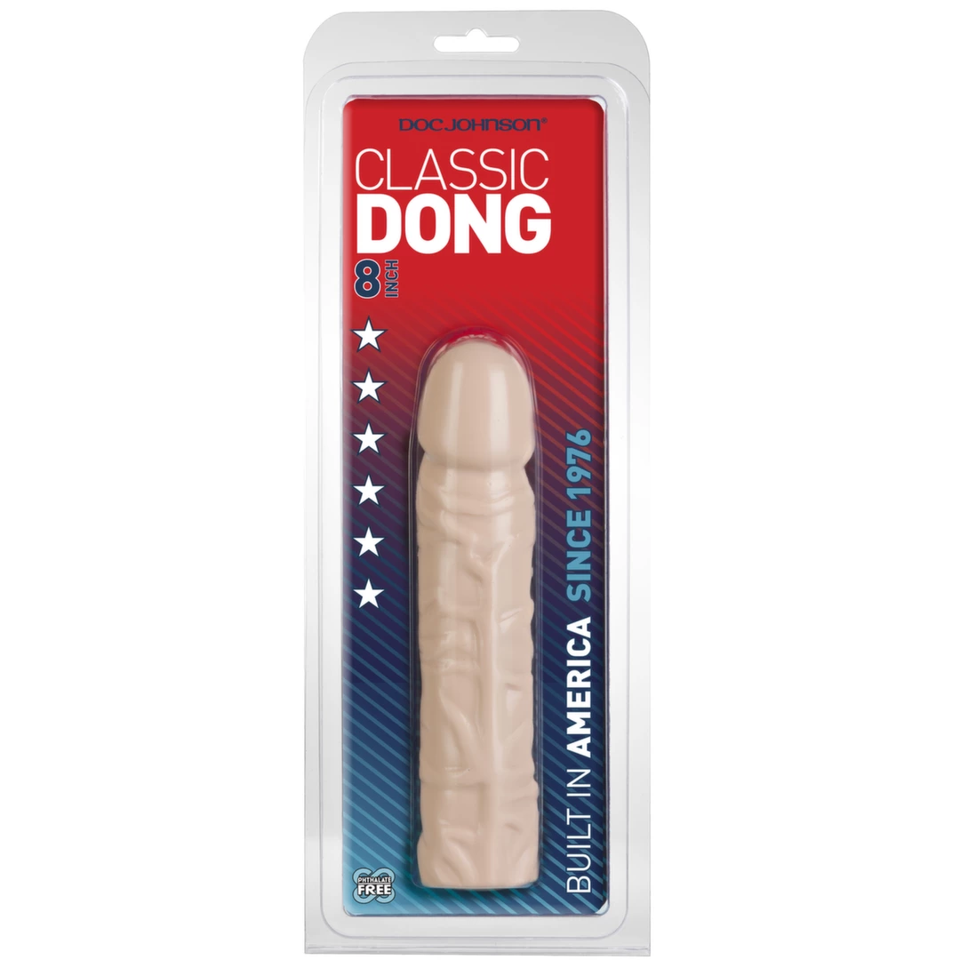Realistyczne dildo silikonowe do masturbacji w kolorze beżowym Doc Johnson Classic Dong