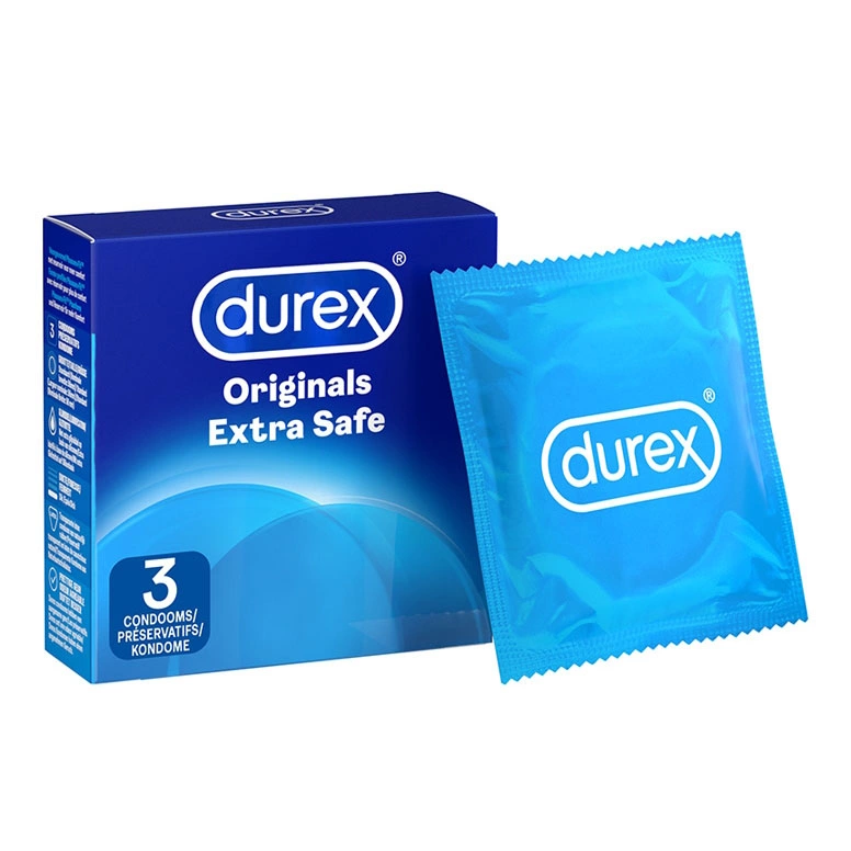 Prezerwatywy lateksowe przezroczyste i gładkie do seksu waginalnego Durex Originals Extra Safe 3 szt