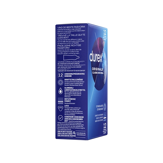 Prezerwatywy lateksowe przezroczyste gładkie do seksu waginalnego Durex Classic 12 szt