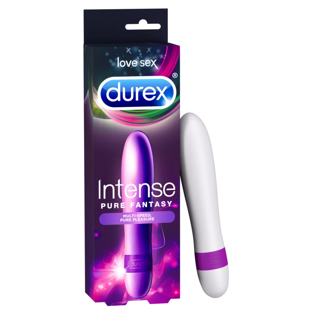 Wibrator do masturbacji pochwy wykonany z białego plastiku Durex Intense Pure Fantasy