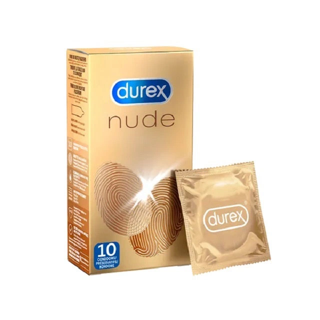 Prezerwatywy cienkie lateksowe przezroczyste gładkie Durex Nude 10 szt