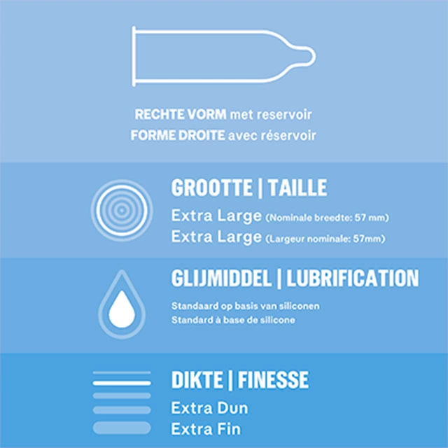 Prezerwatywy cienkie lateksowe przezroczyste gładkie Durex Nude XL 10 szt