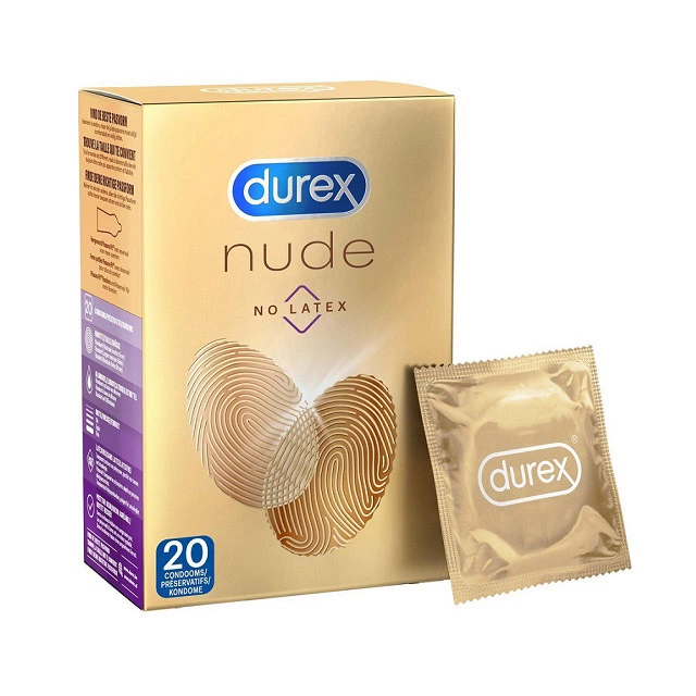 Prezerwatywy cienki silikon przezroczysty gładki Durex Nude No Latex 20 szt