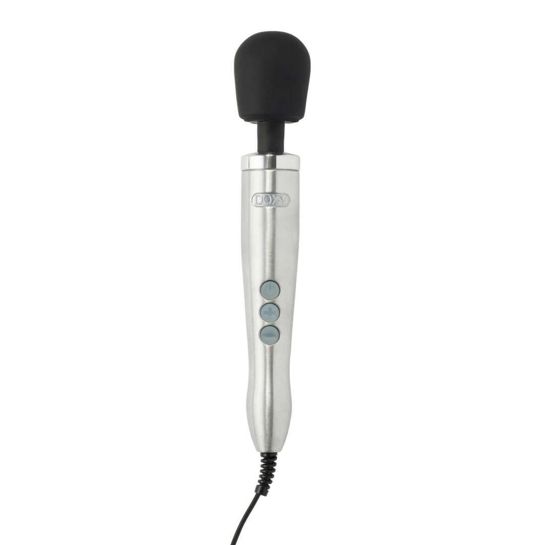 Przezroczysty silikonowy przewodowy masażer do masturbacji łechtaczki Doxy Die Cast Wand 