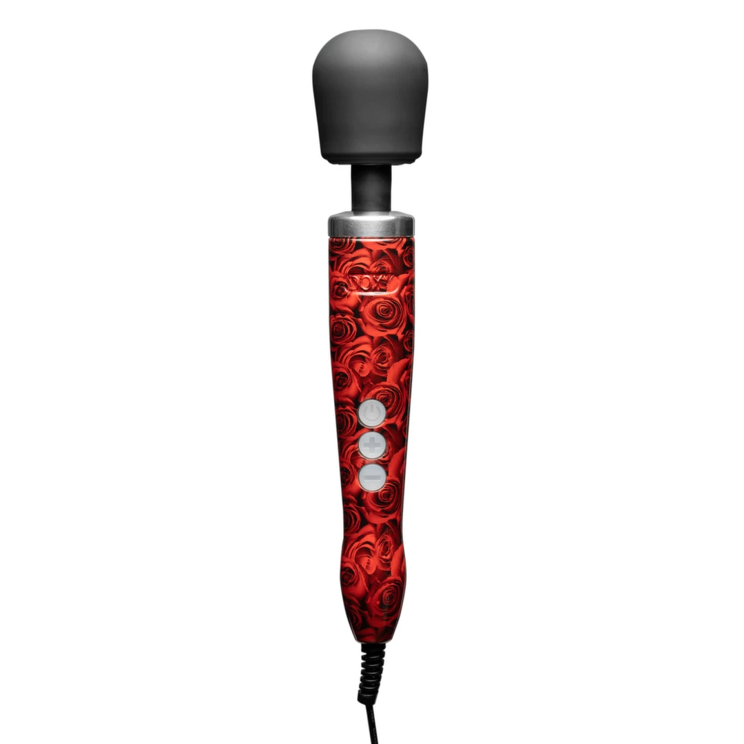 Masażer do masturbacji łechtaczki silikonowy przewodowy w kolorze czerwono czarnym Doxy Die Cast Wand