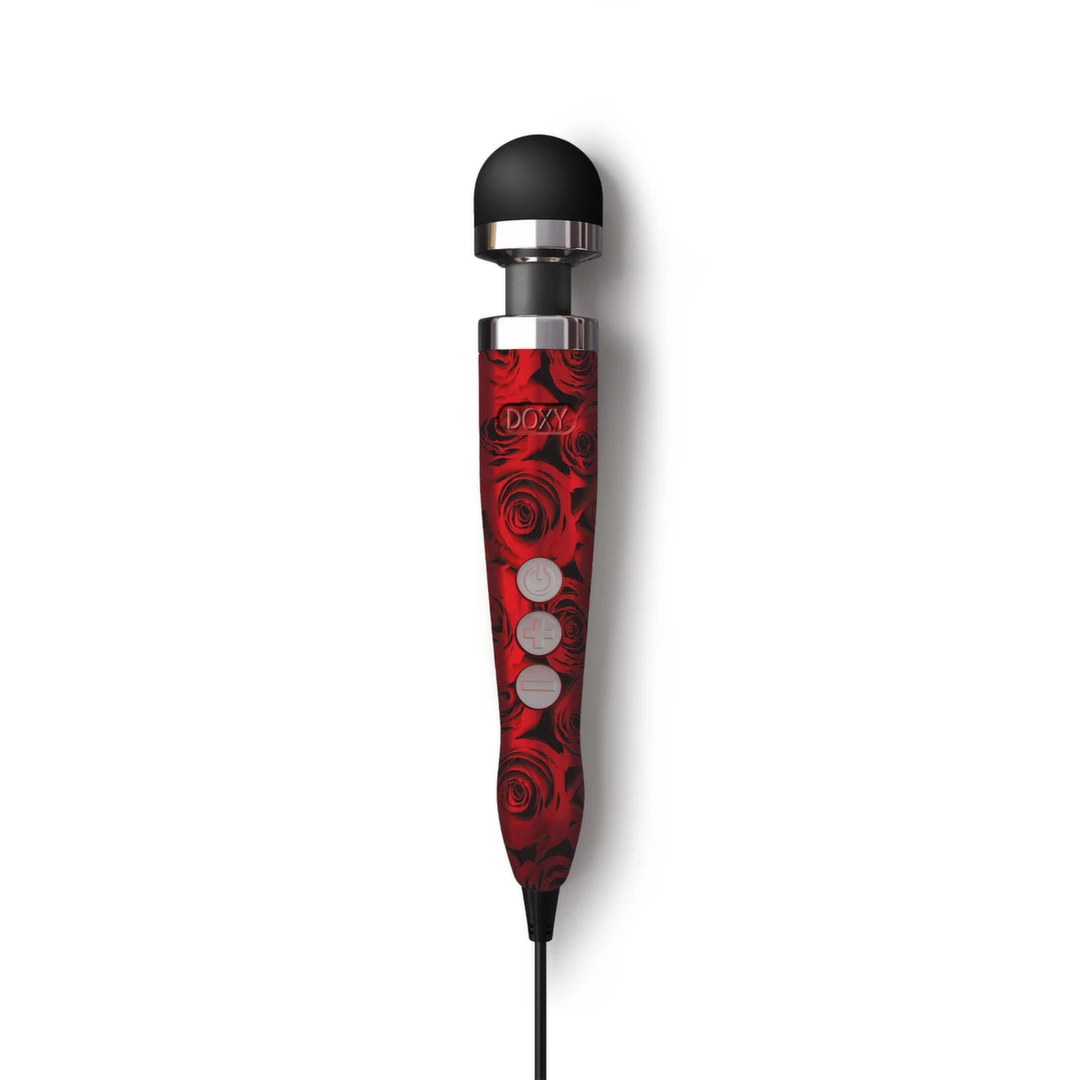 Masażer silikonowy do masturbacji łechtaczki w kolorze czarno czerwonym Doxy Die Cast 3 Wand