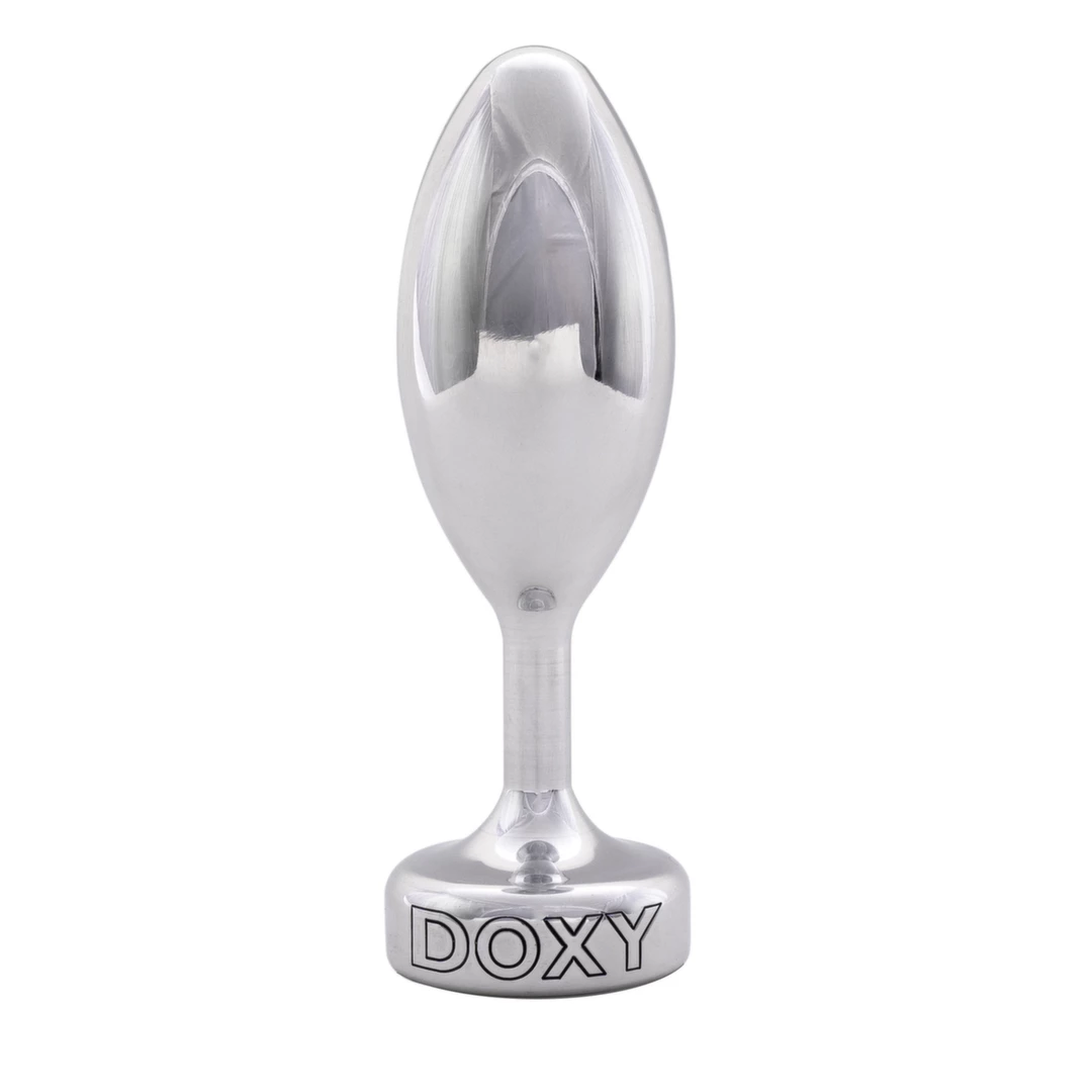 Korek analny wykonany z aluminium w kolorze srebrnym Doxy Butt Plug 