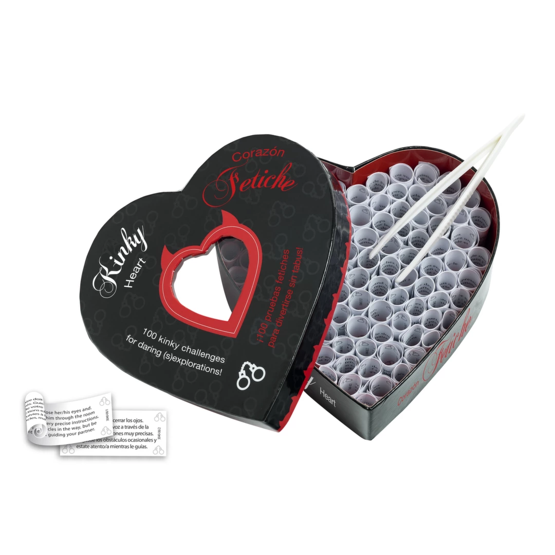 Kinky Heart & Corazon Fetiche - Zestaw 100 wyzwań dla par w pudełku serce