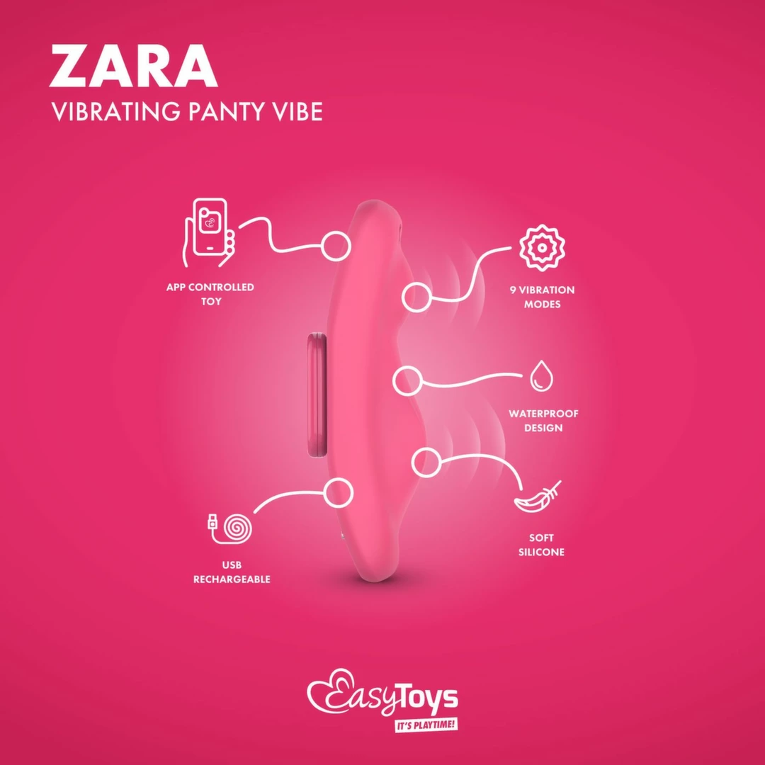 EasyConnect Zara - Intymny Wibrator Sterowany Aplikacją, Magnetyczny Klips
