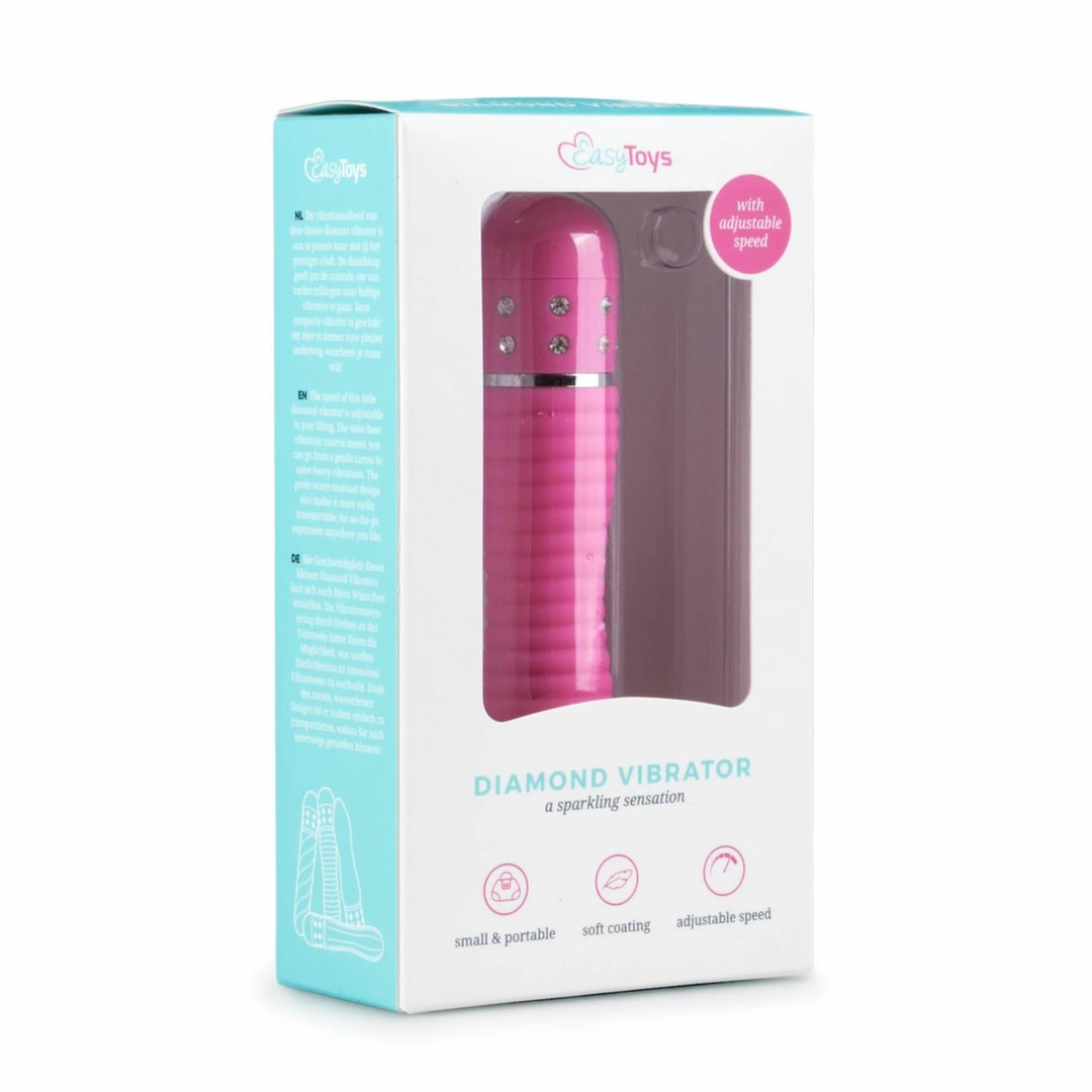 Love Diamond Pink - Kompaktowy masażer intymny z regulacją wibracji