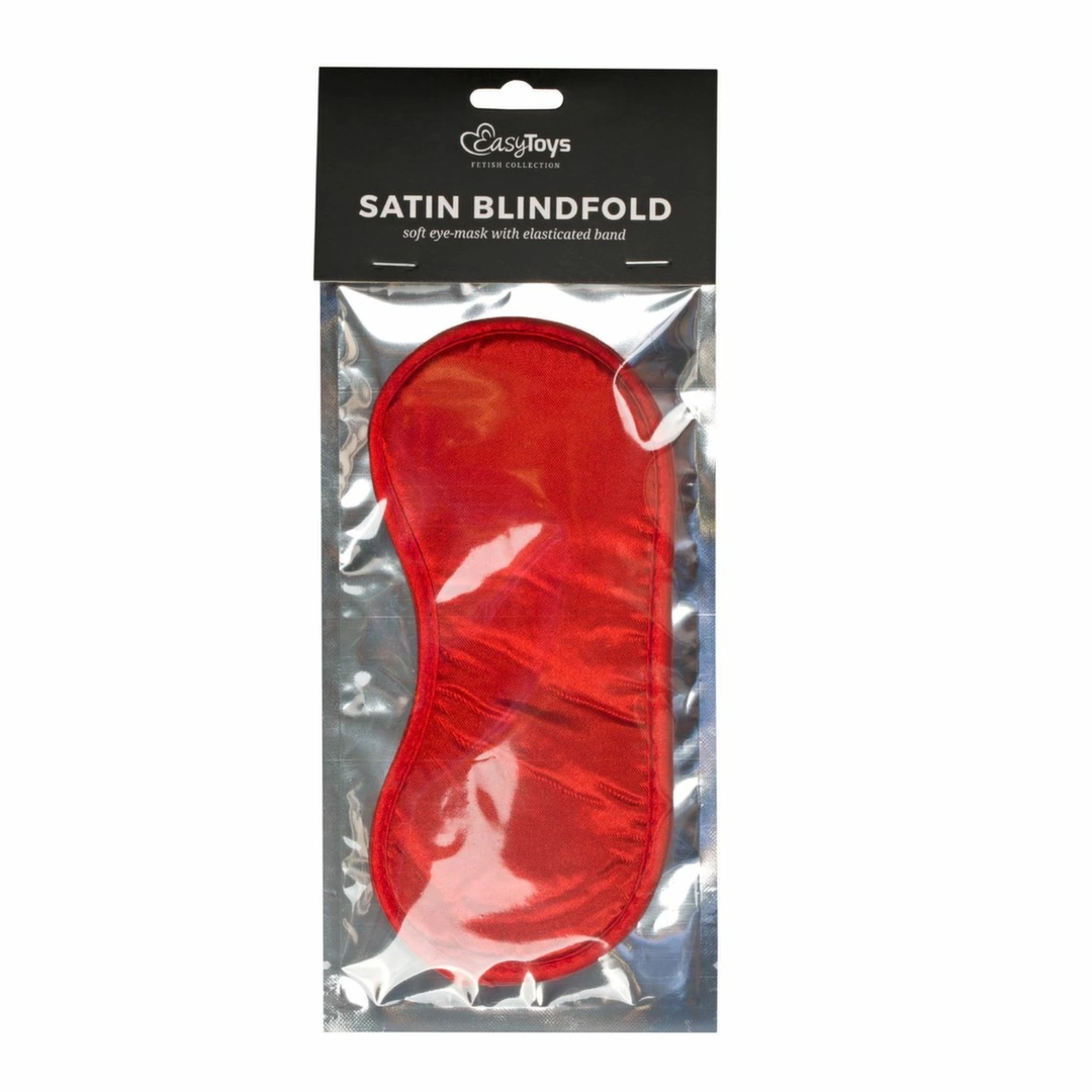 ToyJoy Red Satin Eye Mask - lśniąca satynowa opaska na oczy, czerwona