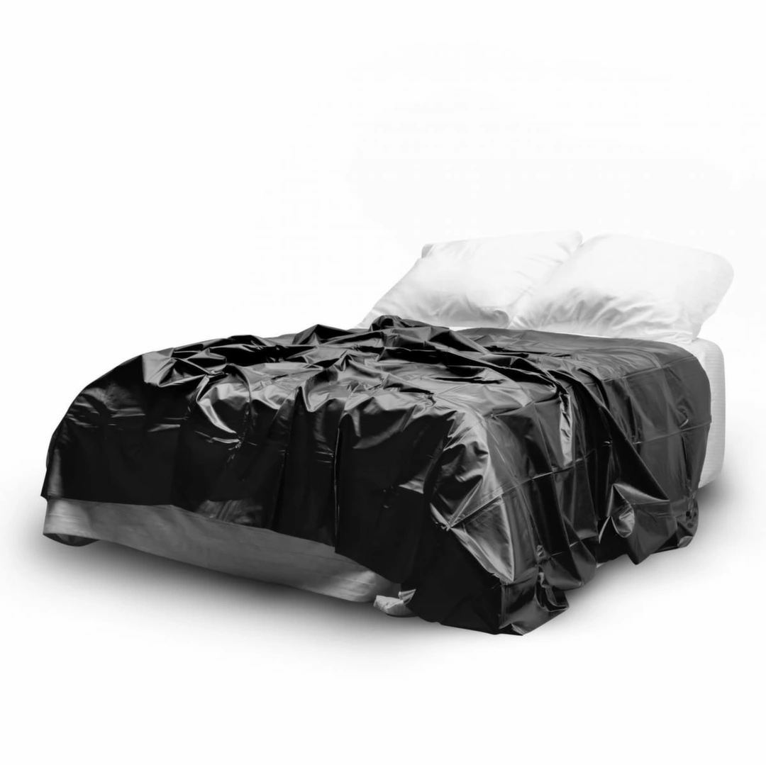 EasyToys Prześcieradło Winylowe 180x230 cm Czarny - Wodoodporny Pokrowiec