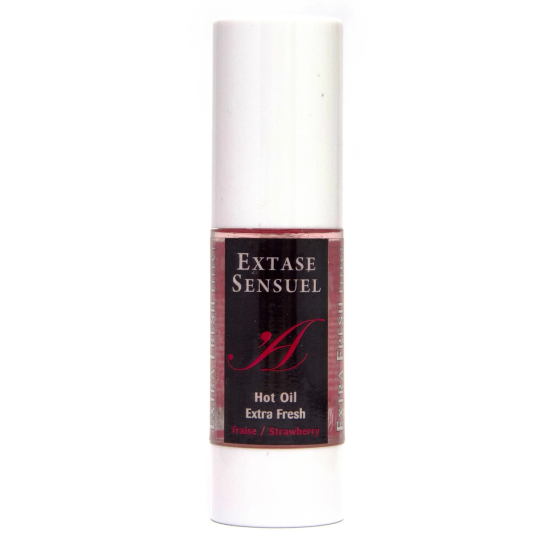 Olejek stymulujący rozgrzewający z aromatem truskawki Extase Sensuel 30 ml