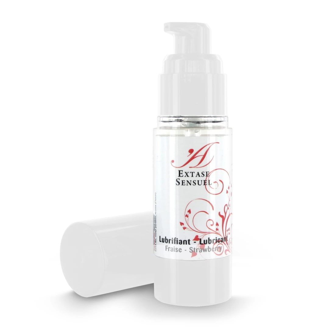 Lubrykant dopochwowy i analny na bazie wody o smaku truskawkowym Extase Sensuel Lubricant Strawberry 30 ml
