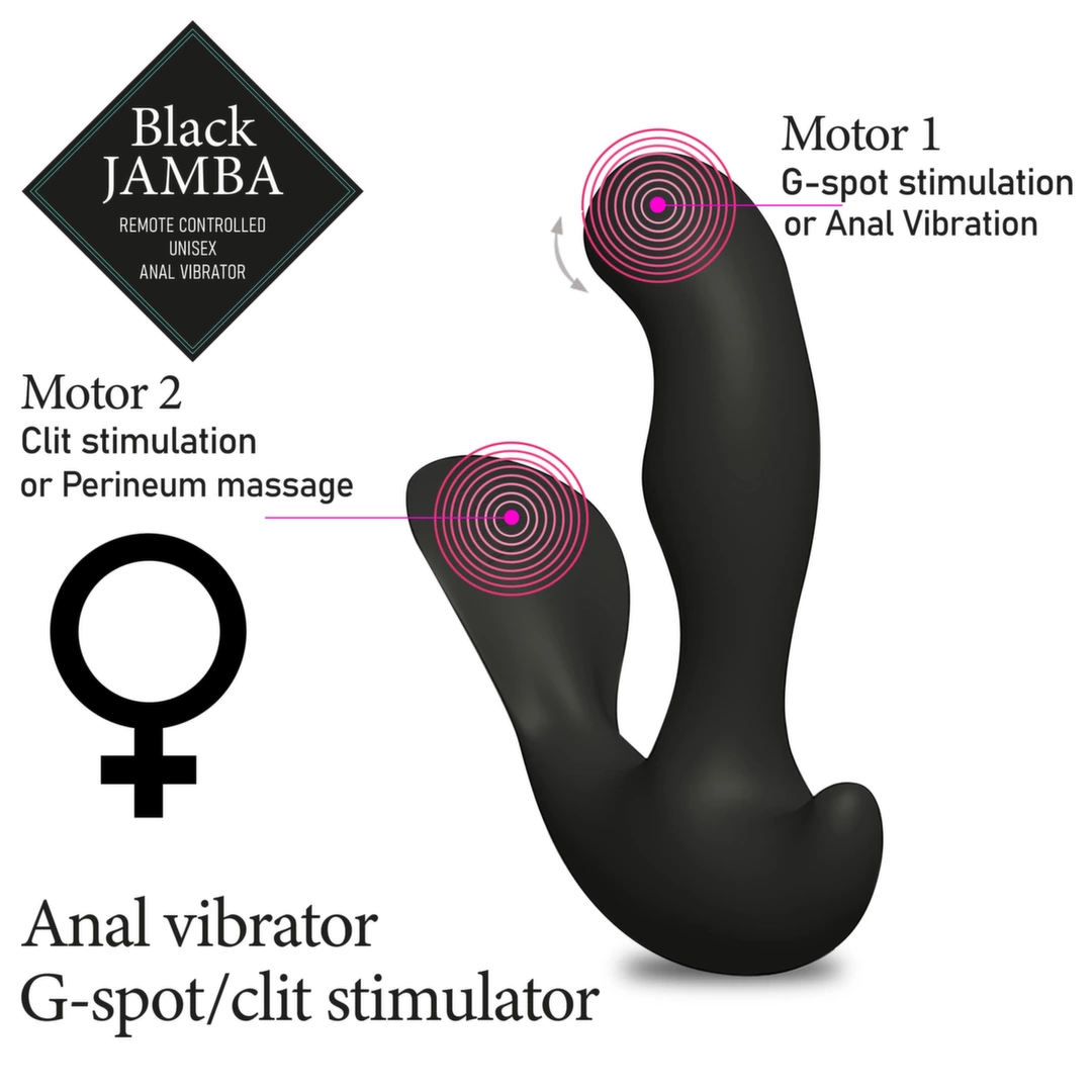 Masażer prostaty i punktu G wykonany z czarnego silikonu FeelzToys Black Jamba