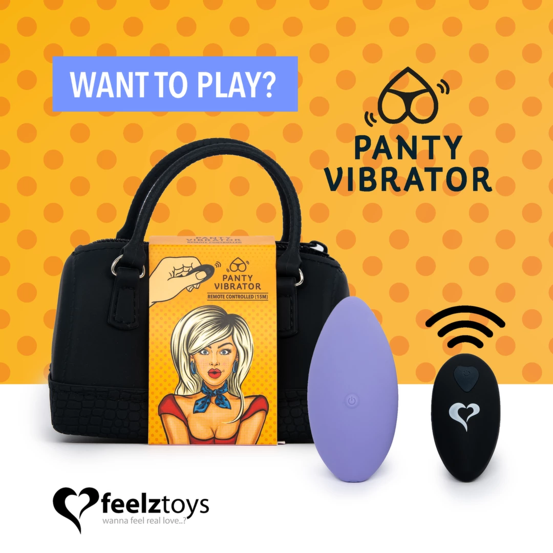 Fioletowy wibrator do majtek i masturbacji łechtaczki z pilotem zdalnego sterowania FeelzToys Panty Vibe 