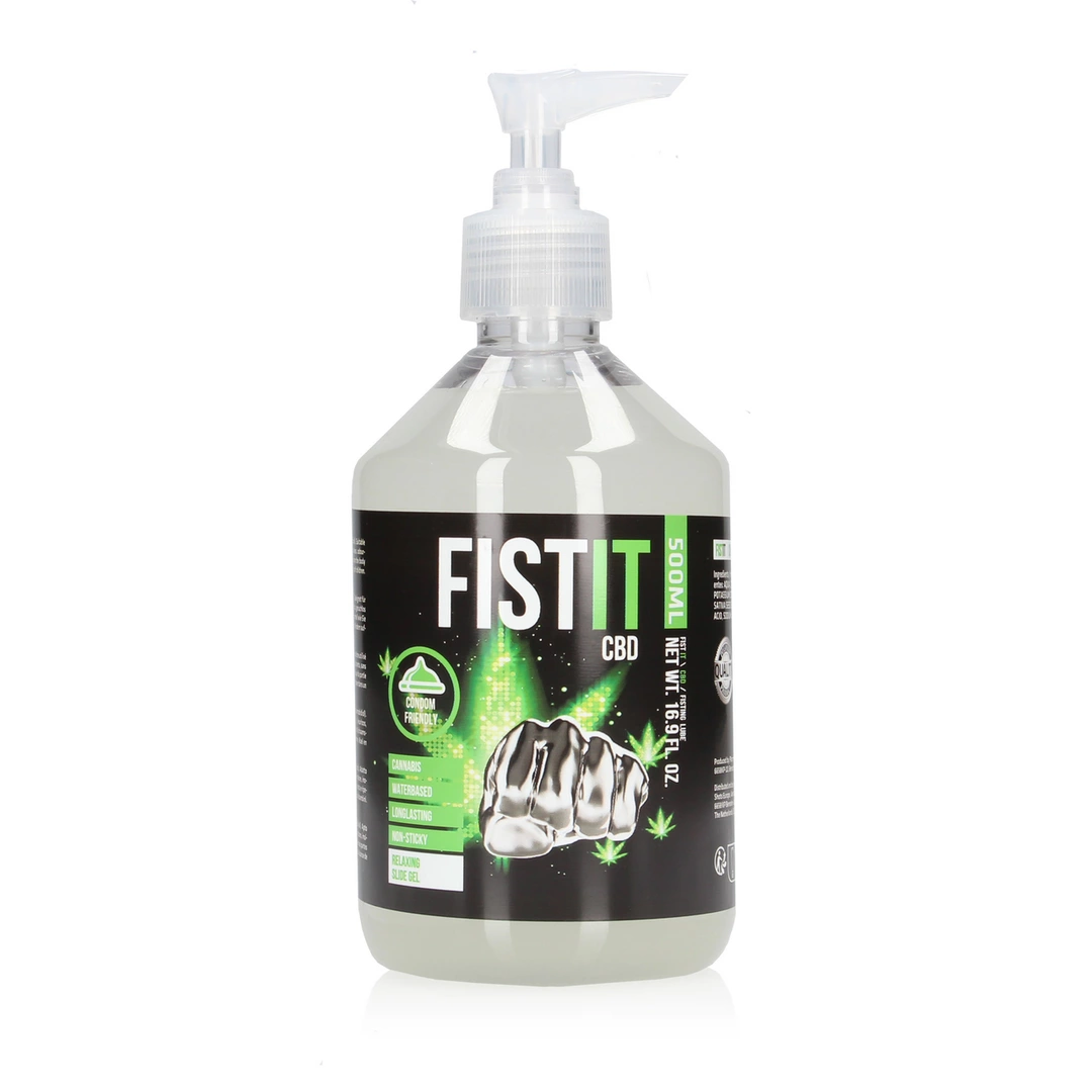 Nawilżający lubrykant na bazie wody z CBD Fist It by Shots 500 ml + pompka
