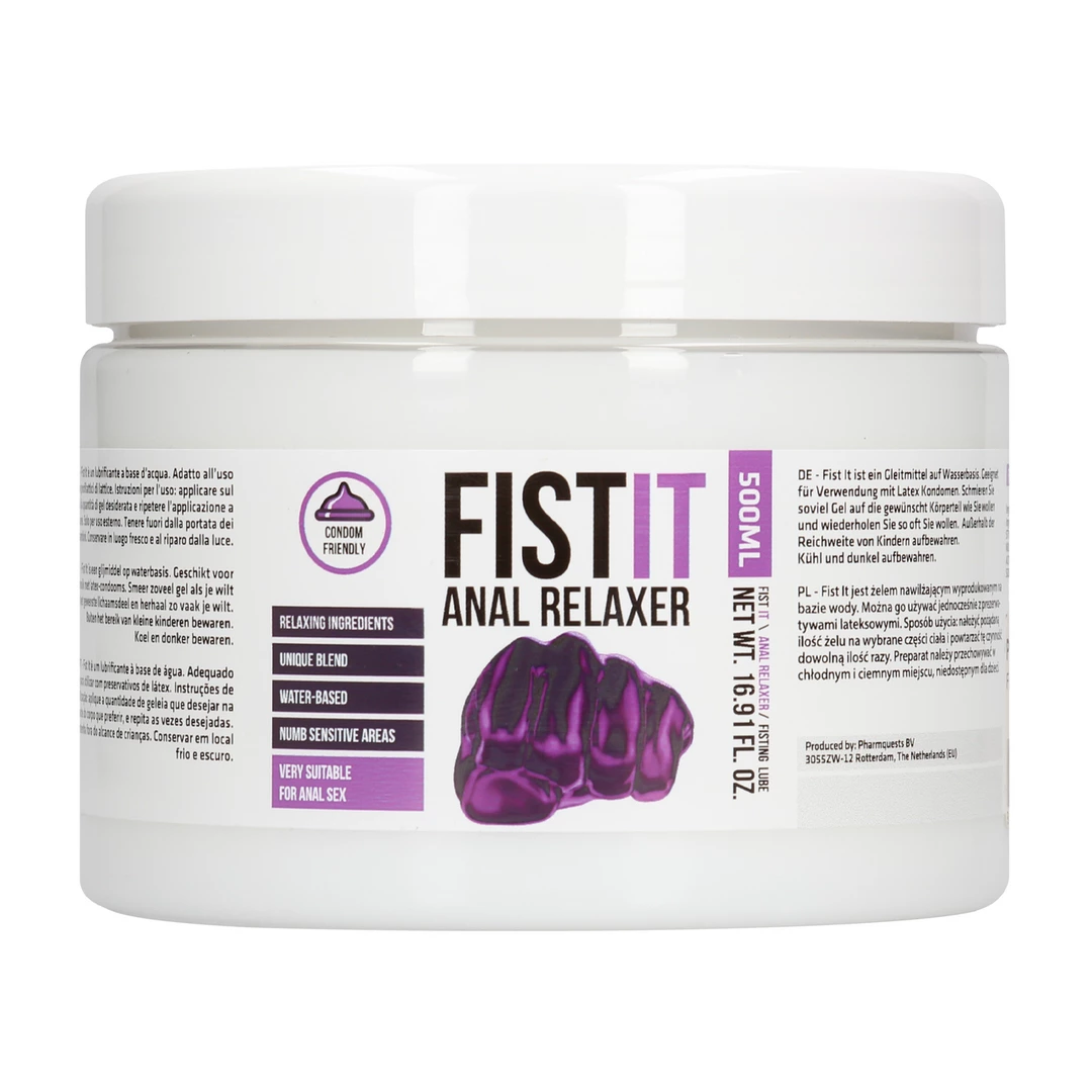 Relaksujący lubrykant na bazie wody do seksu analnego Fist It by Shots 500 ml
