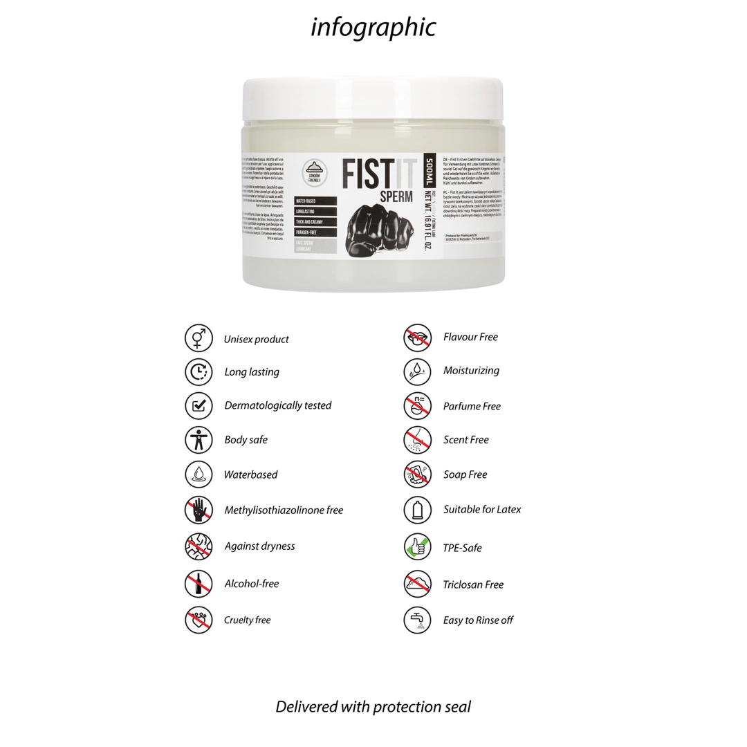 Lubrykant sztuczna sperma na bazie wody Fist It by Shots 500 ml