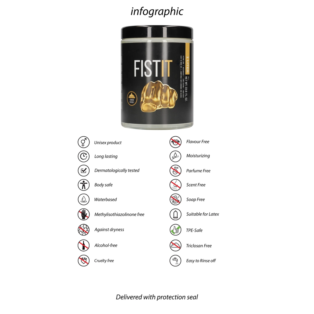 Nawilżający lubrykant na bazie wody Fist It by Shots 1000 ml