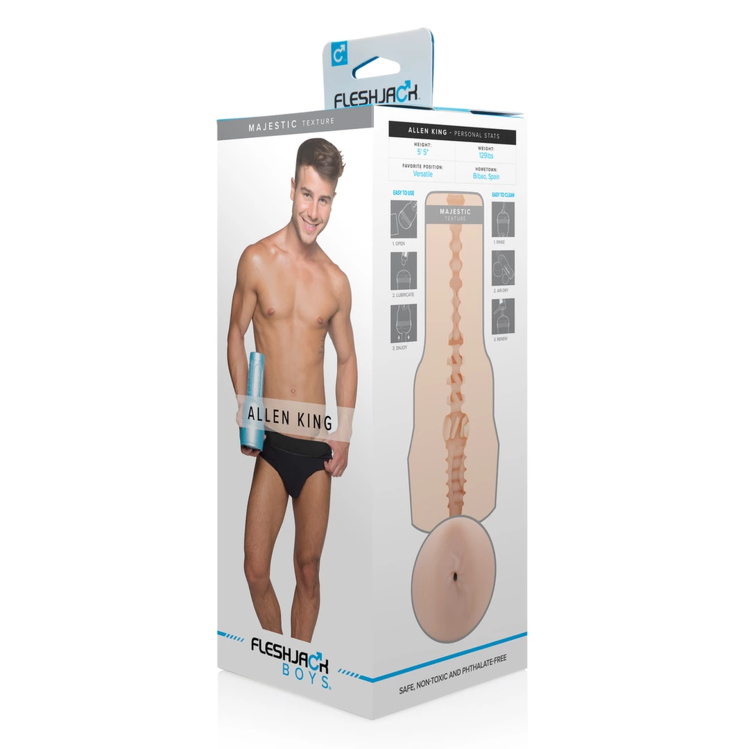 Beżowy masturbator do masturbacji penisa w kształcie tyłka Fleshlight Allen King