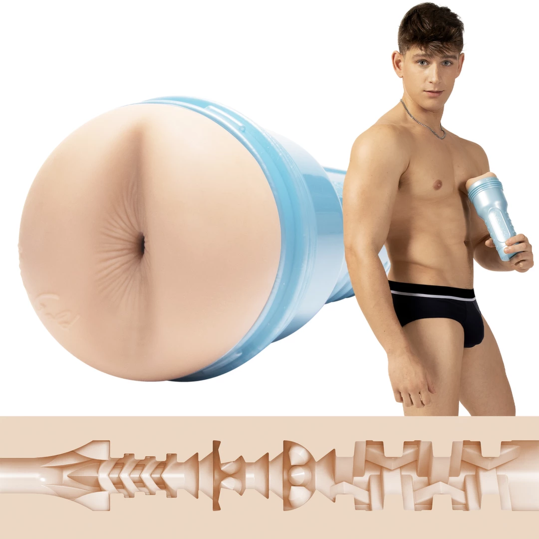 Beżowy masturbator do masturbacji penisa w kształcie tyłka Fleshlight Reno Gold