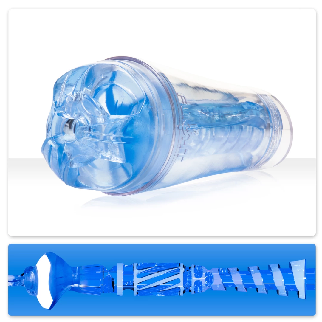 Masturbator bezwibracyjny przezroczysty do masturbacji penisa z hiperrealistyczną teksturą wewnątrz Fleshlight Flight Commander