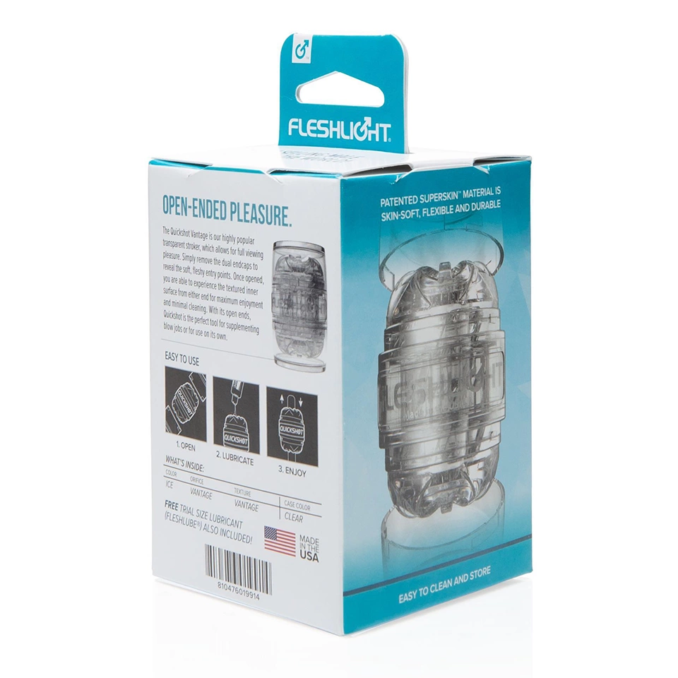 Masturbator przezroczysty kompaktowy do masturbacji penisa Fleshlight Quickshot Vantage
