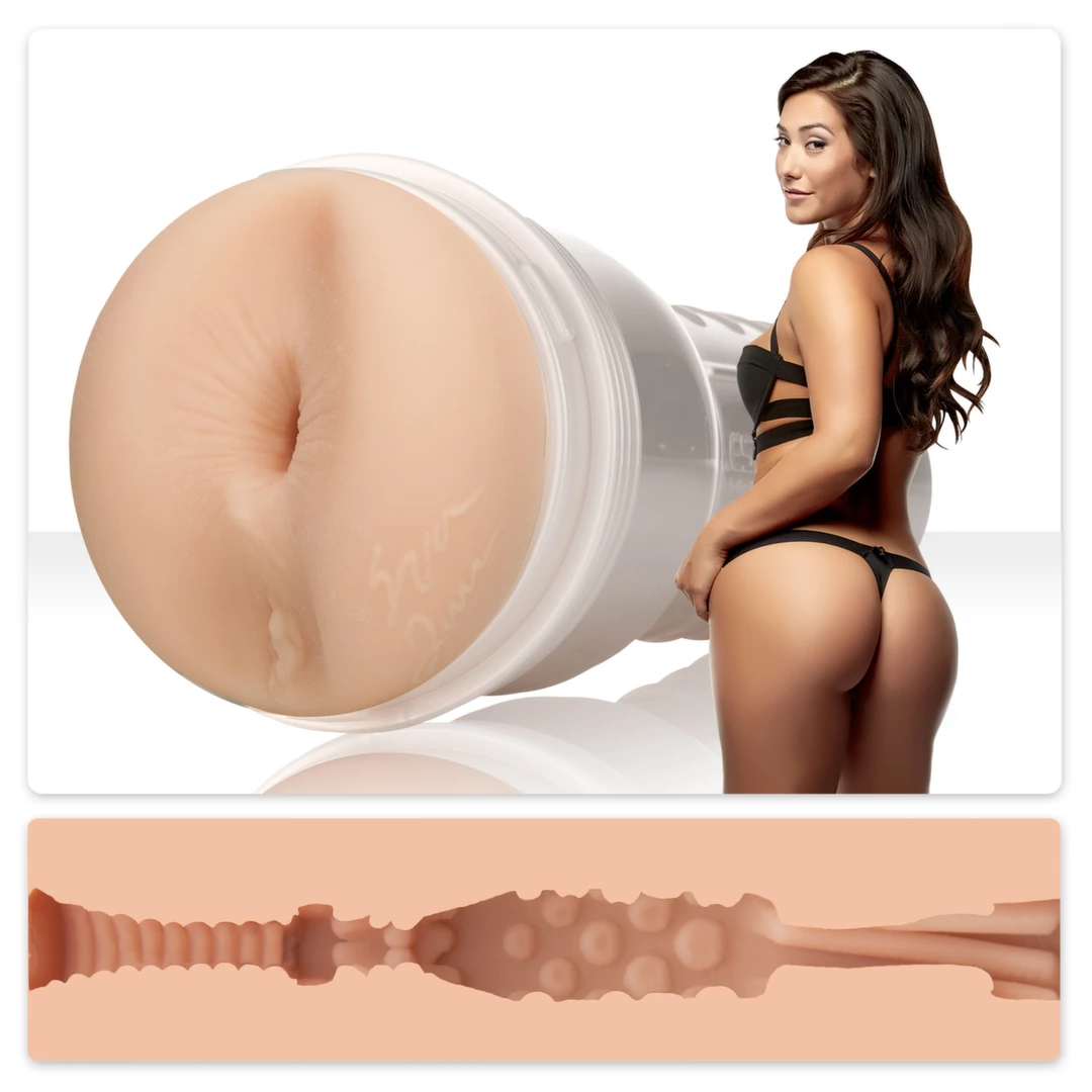 Beżowy masturbator do masturbacji penisa w kształcie tyłka Fleshlight Eva Lovia