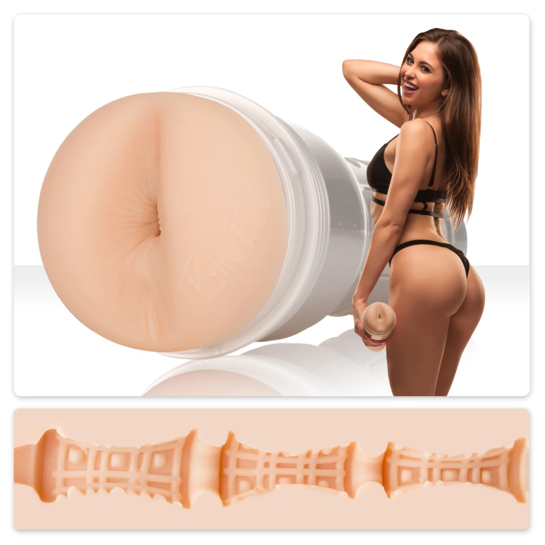Beżowy masturbator do masturbacji penisa w kształcie tyłka Fleshlight Riley Reid