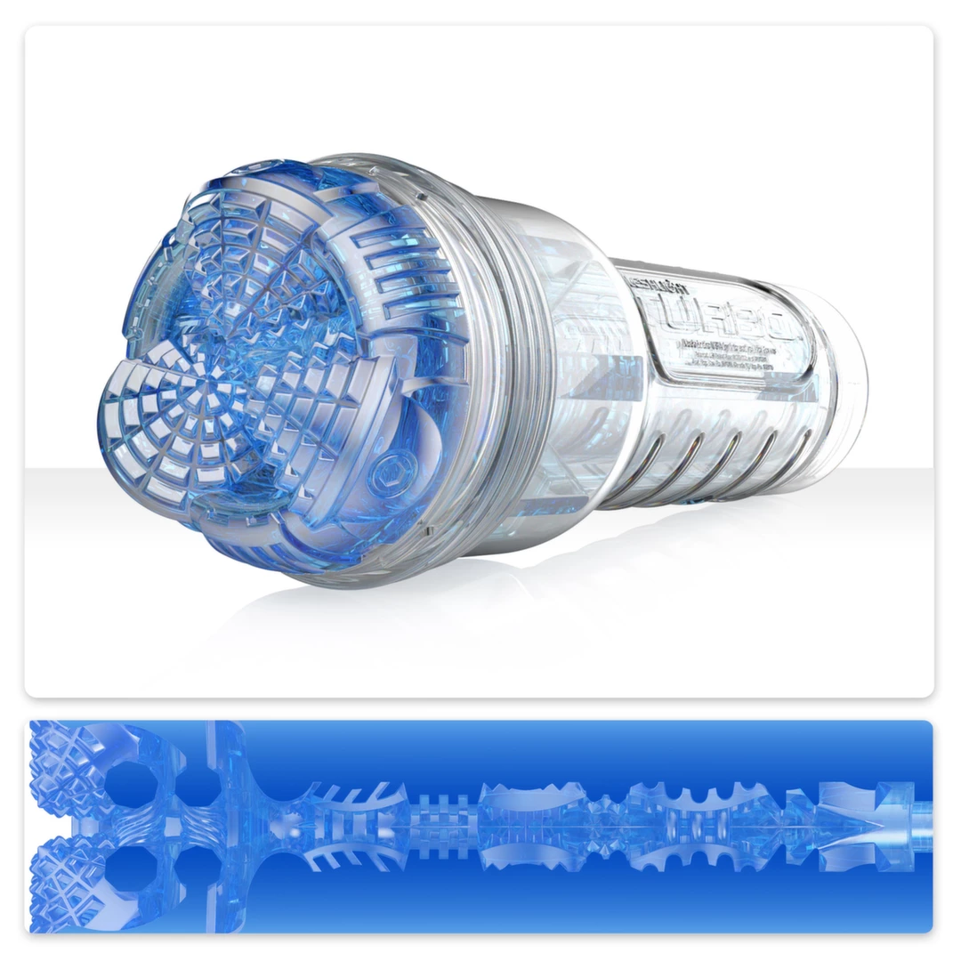 Masturbator przezroczysty do masturbacji penisa z funkcjami ssania rotacji i wibracji Fleshlight Turbo Core
