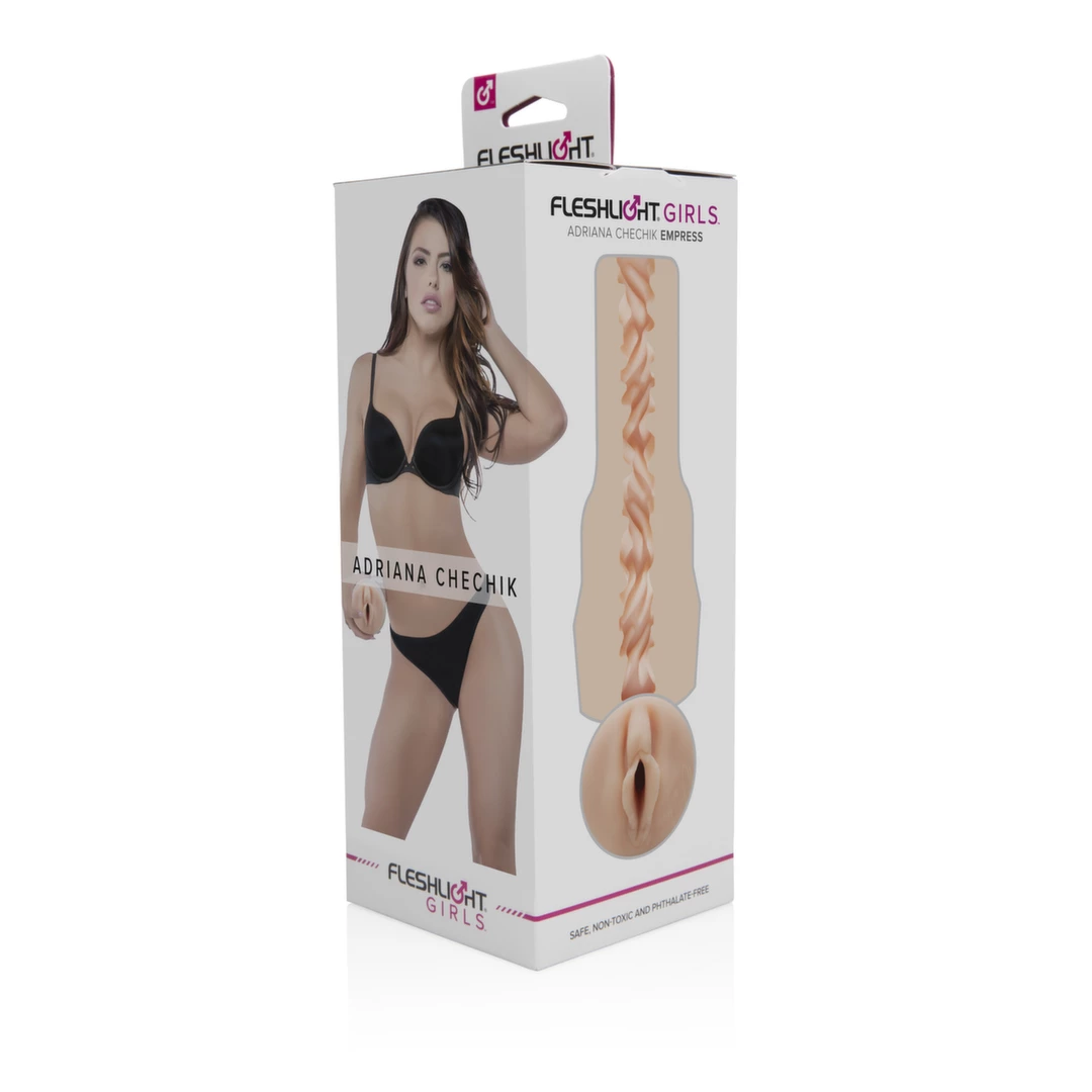 Beżowy masturbator do pochwy do masturbacji penisa Fleshlight Adriana Chechik