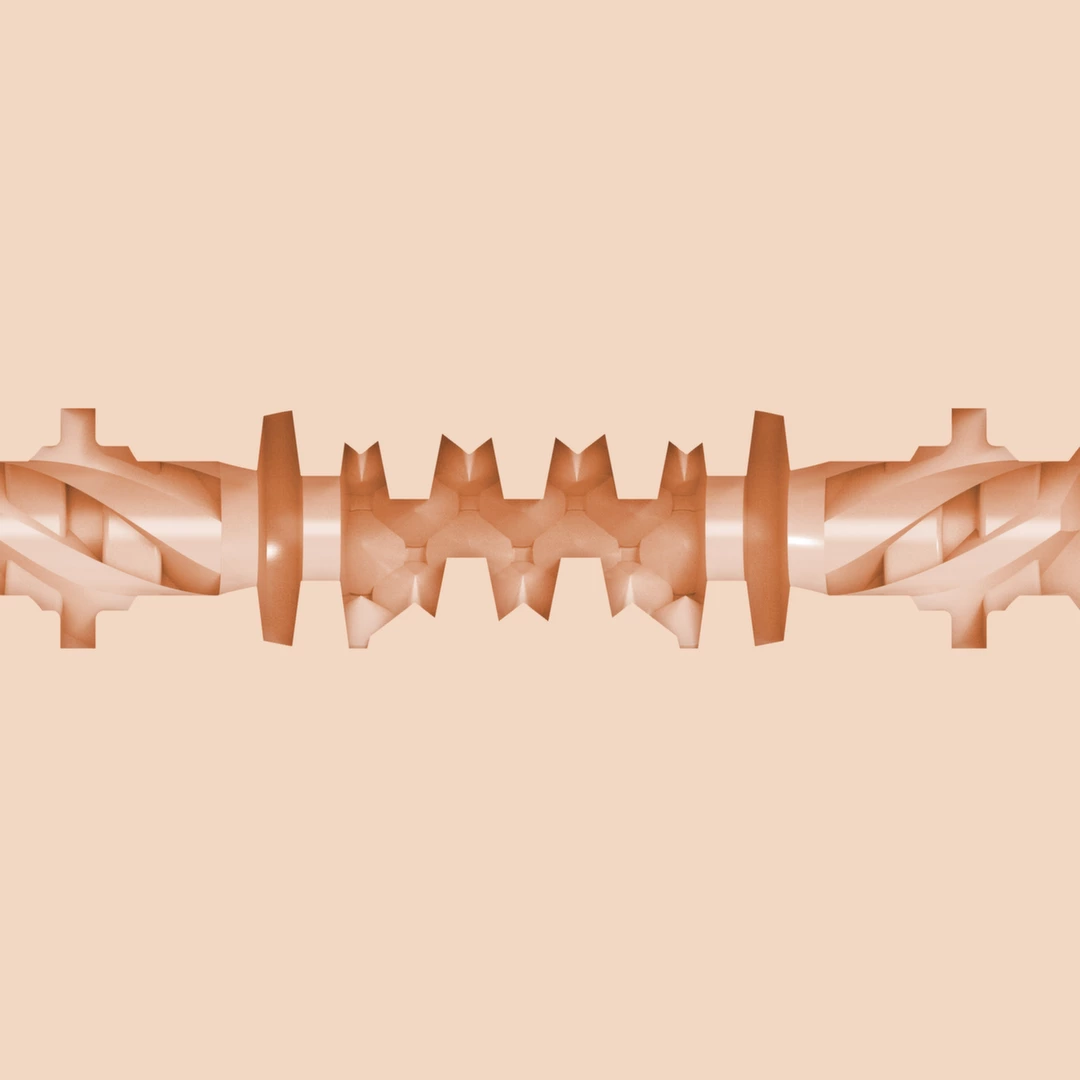 Beżowy masturbator waginy do masturbacji penisa z realistycznymi wybrzuszeniami wewnątrz Fleshlight Vina Sky