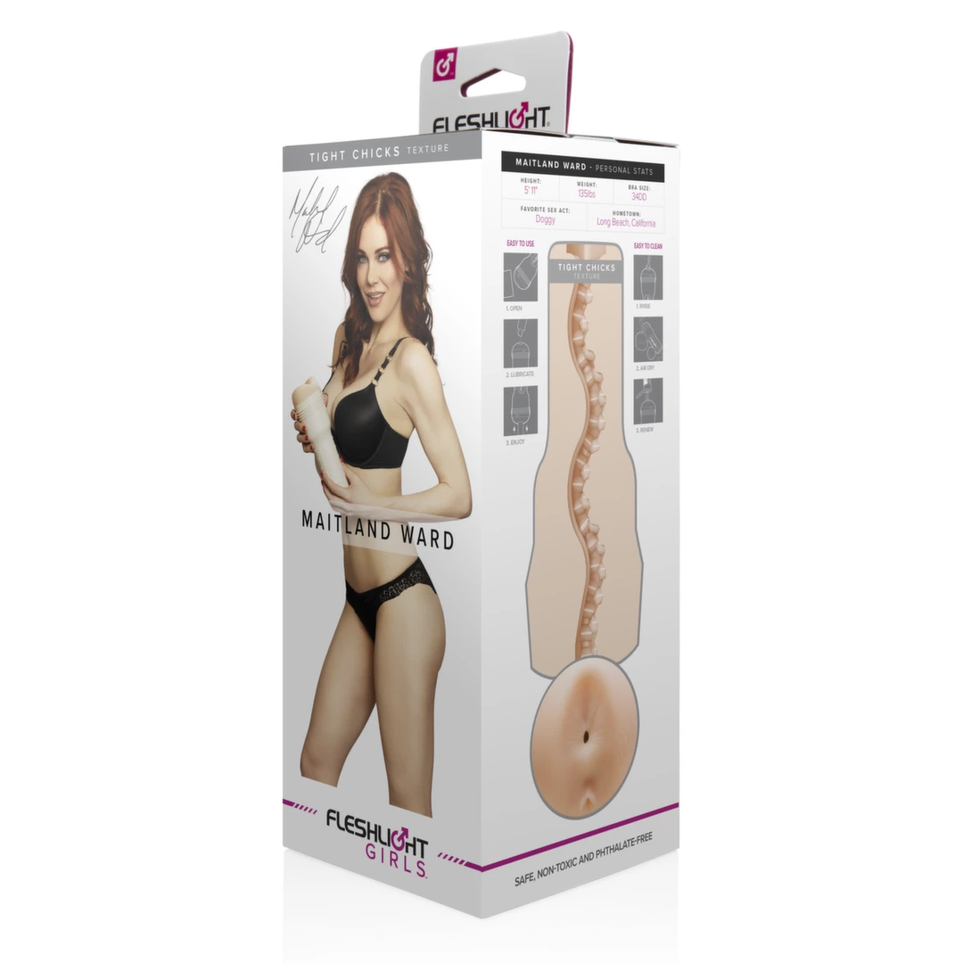 Beżowy masturbator do masturbacji penisa w kształcie tyłka Fleshlight Maitland Ward