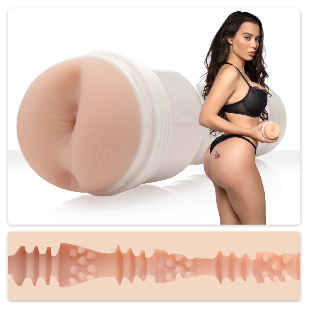 Beżowy masturbator do masturbacji penisa w kształcie tyłka Fleshlight Lana Rhoades