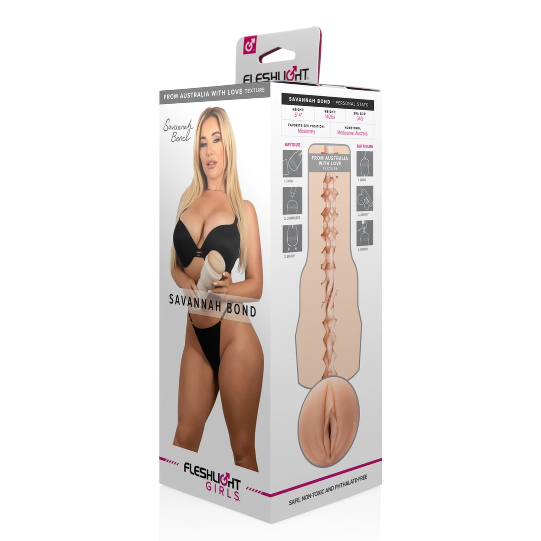 Fleshlight Girls Savannah Bond maszyna intymna, tekstura SuperSkin