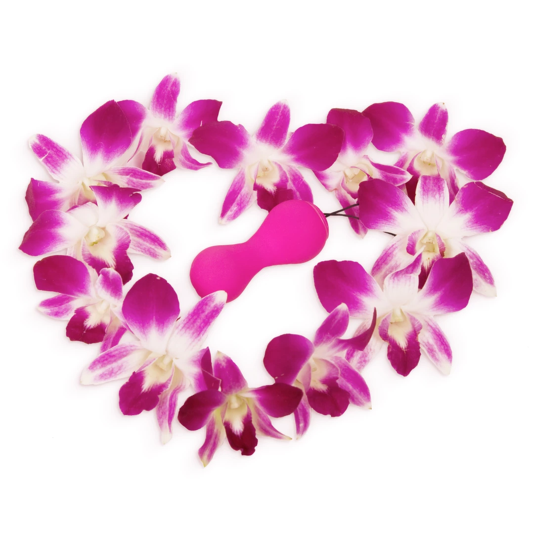 Kulka gejszy wibrująca wykonana z silikonu w kolorze różowym Gvibe Gballs 2