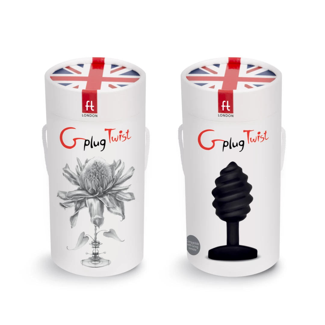 Korek analny wibrujący wypukły wykonany z silikonu w kolorze czarnym Gvibe Gplug Twist Korek analny wibrujący wypukły wykonany z silikonu w kolorze czarnym Gvibe Gplug Twist