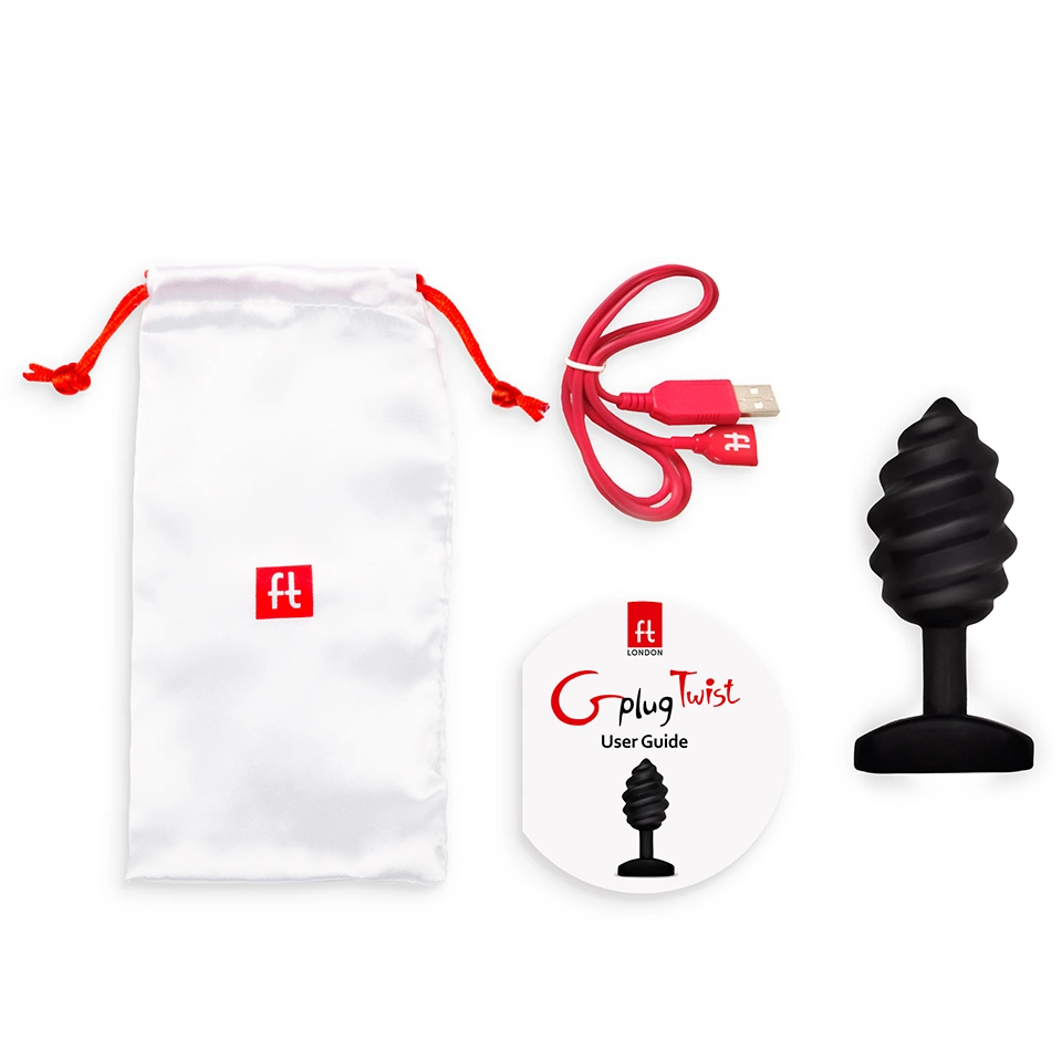 Korek analny wibrujący wypukły wykonany z silikonu w kolorze czarnym Gvibe Gplug Twist Korek analny wibrujący wypukły wykonany z silikonu w kolorze czarnym Gvibe Gplug Twist