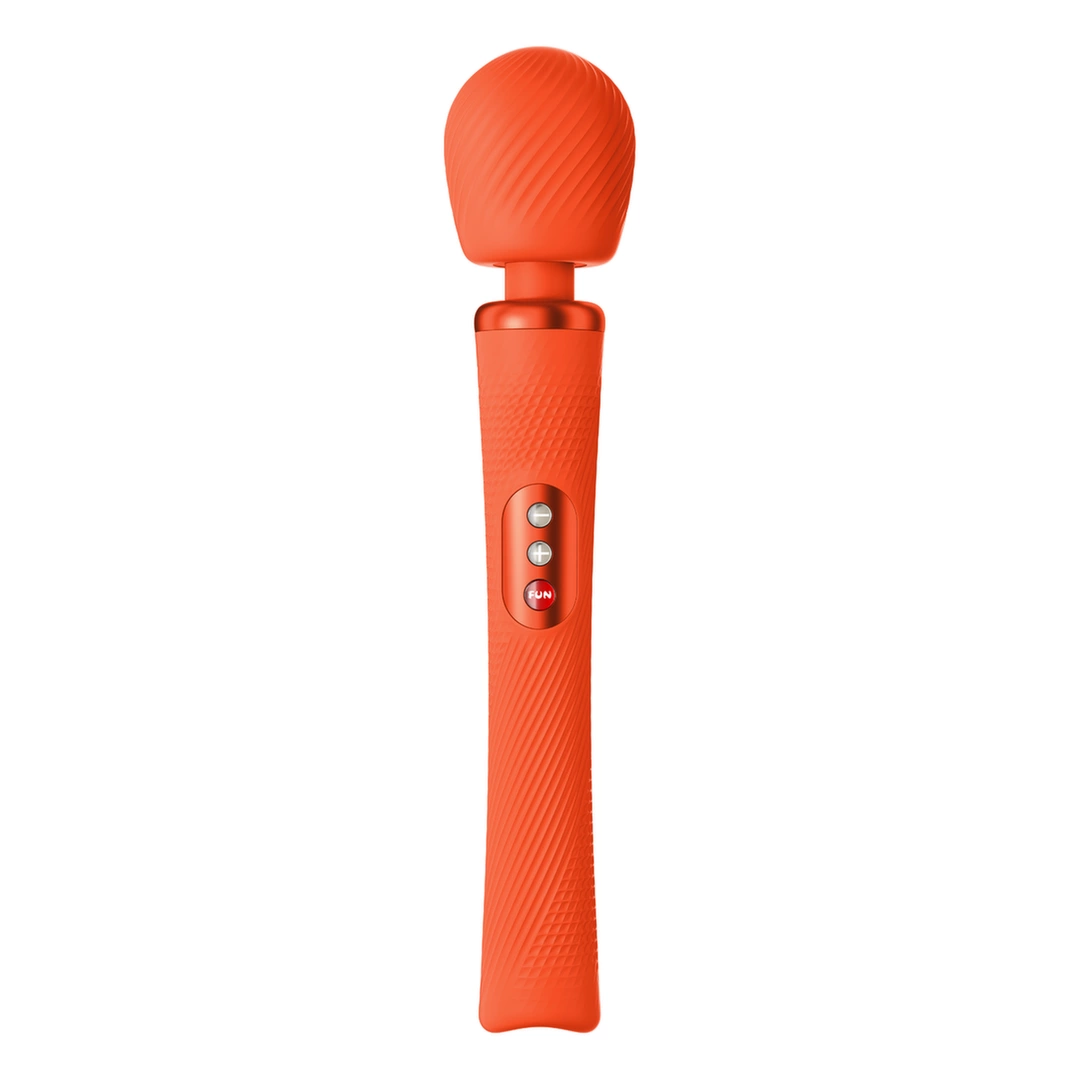 Różdżka do masturbacji łechtaczki pomarańczowa silikonowa Fun Factory Vim Weighted Rumble Wand 