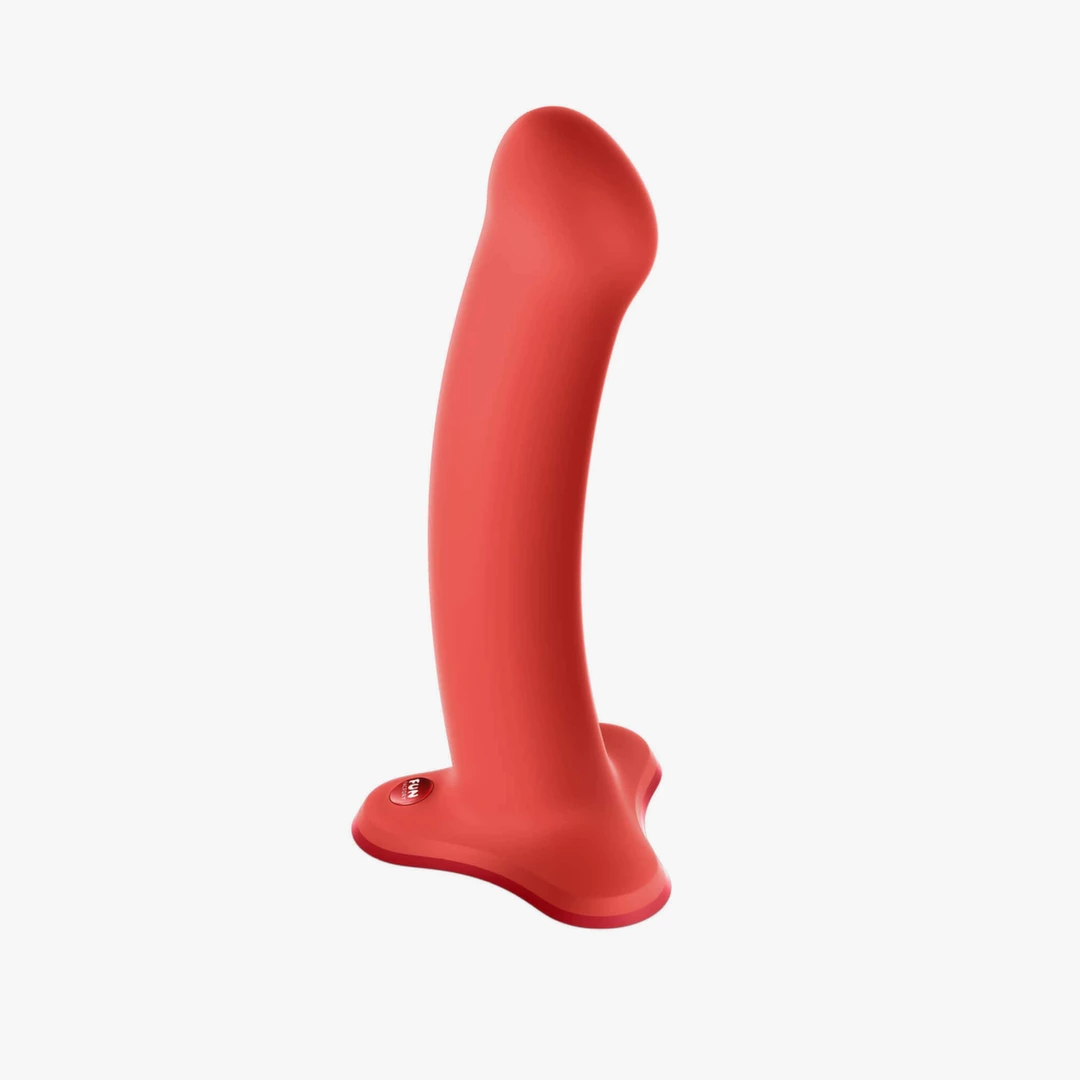 Dildo do masturbacji wykonane z czerwonego silikonu Fun Factory Magnum 18 cm