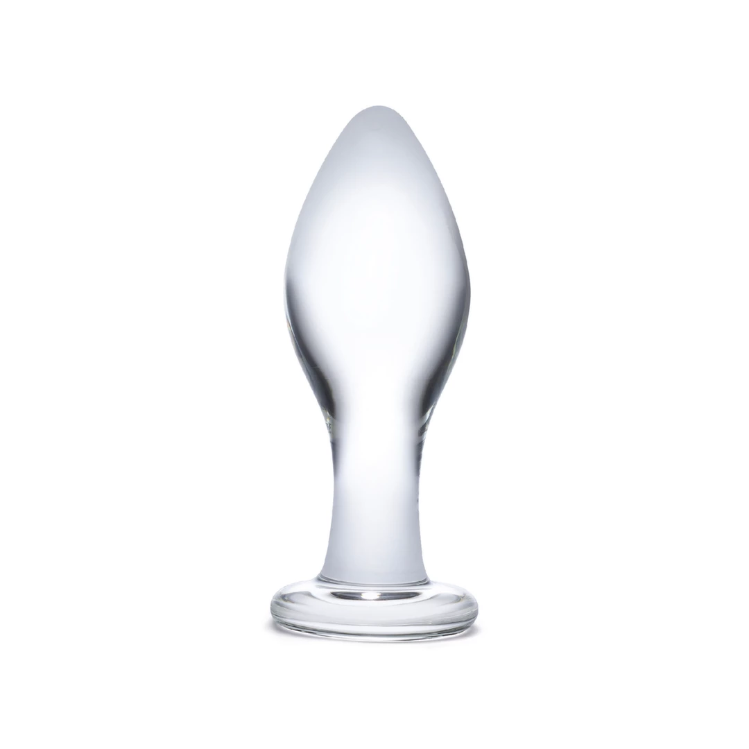 Szklany plug analny wykonany z przezroczystego szkła Glas Classic