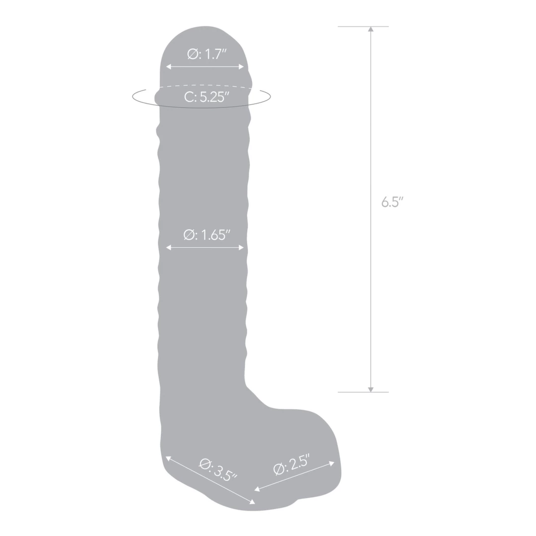 Szklane dildo do masturbacji z wypukłościami i kulkami Glas Realistic Ribbed 20 cm Szklane dildo do masturbacji z wypukłościami i kulkami Glas Realistic Ribbed 20 cm