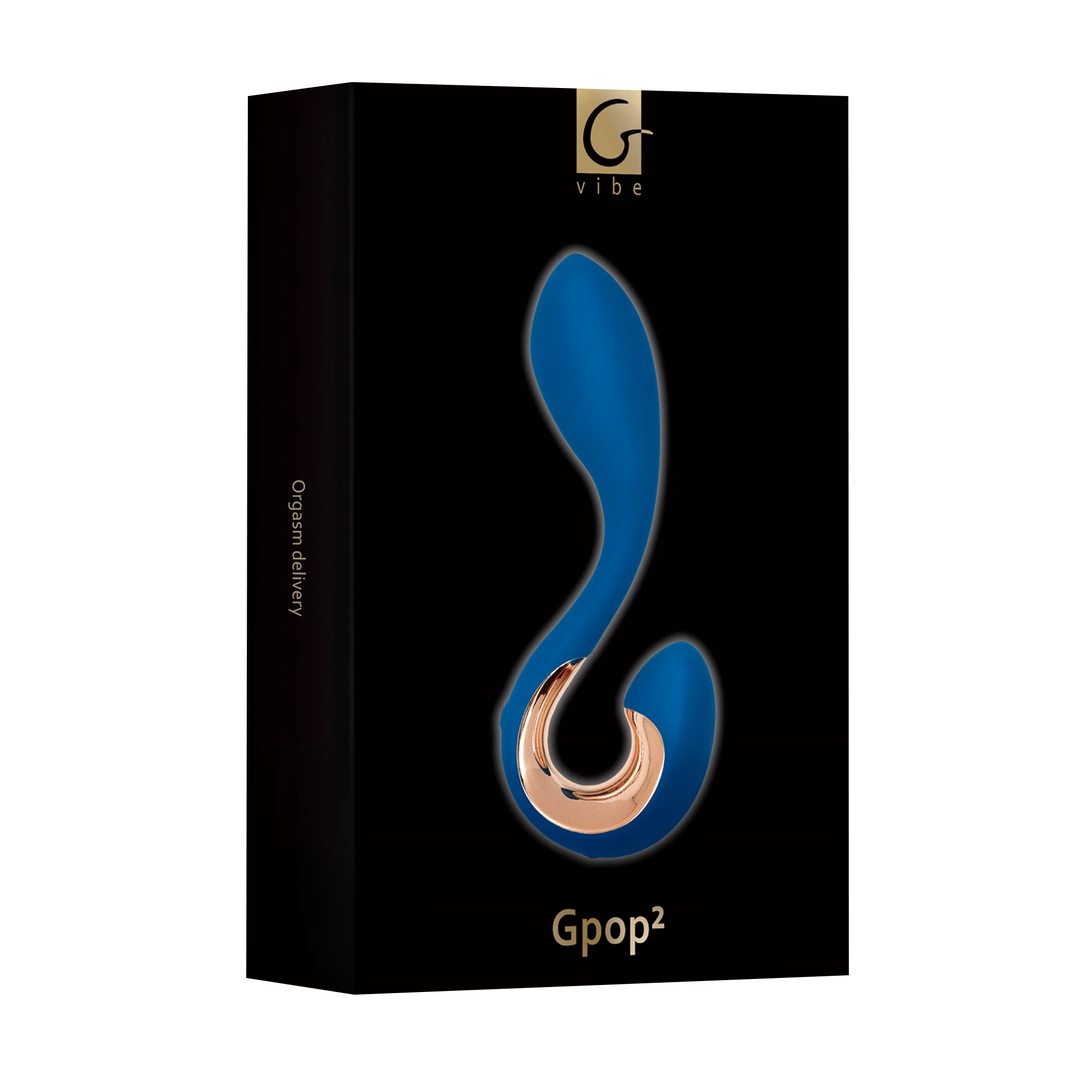 Korek analny zakrzywiony wykonany z niebieskiego silikonu G-vibe Pop2 13 cm Korek analny zakrzywiony wykonany z niebieskiego silikonu G-vibe Pop2 13 cm