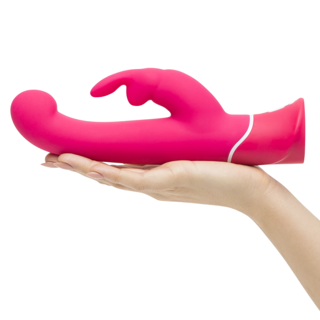 Czerwony silikonowy wibrator z zakrzywioną końcówką do masturbacji łechtaczki i punktu G w kształcie królika Happy Rabbit G Spot Rabbit Vibrator 