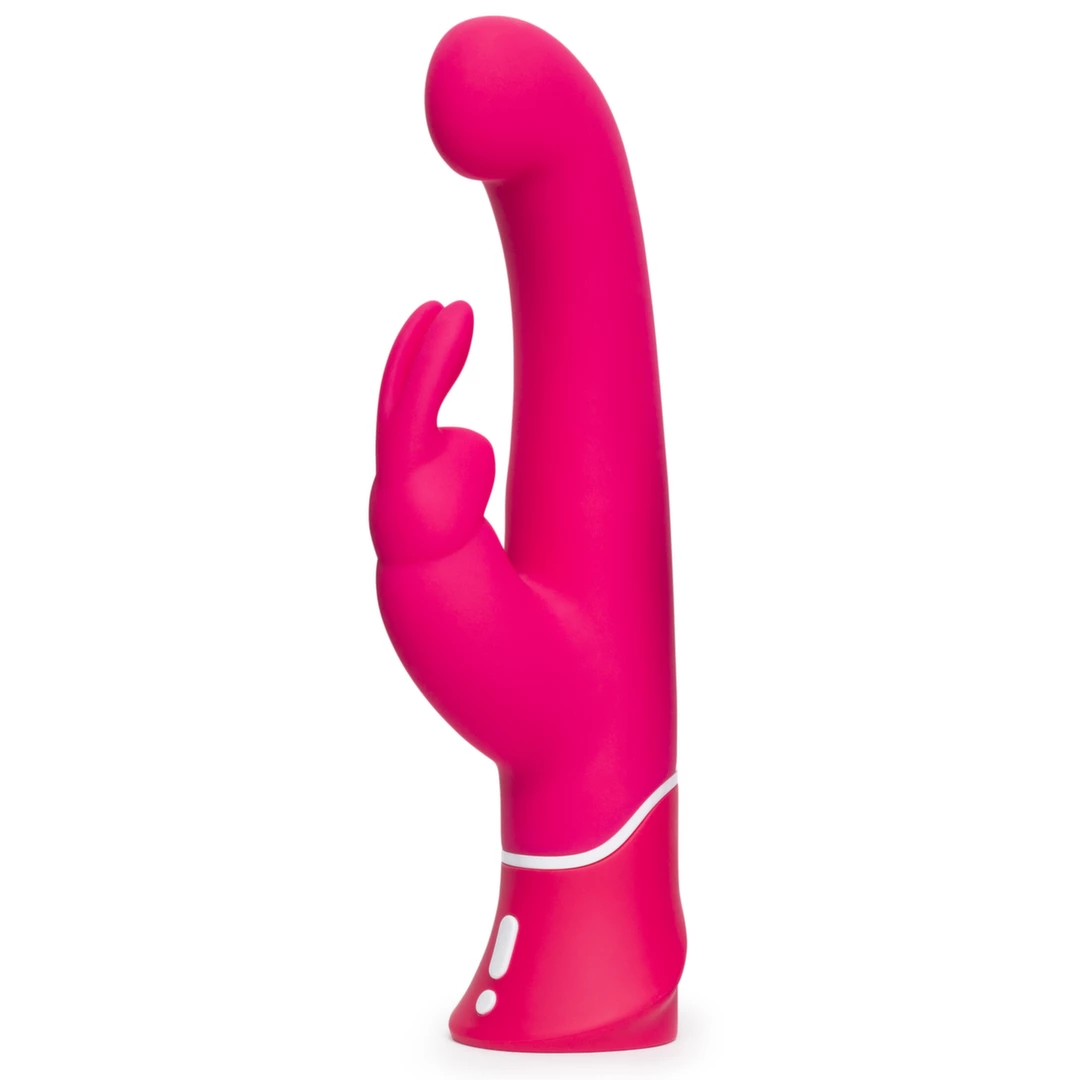 Czerwony silikonowy wibrator z zakrzywioną końcówką do masturbacji łechtaczki i punktu G w kształcie królika Happy Rabbit G Spot Rabbit Vibrator 