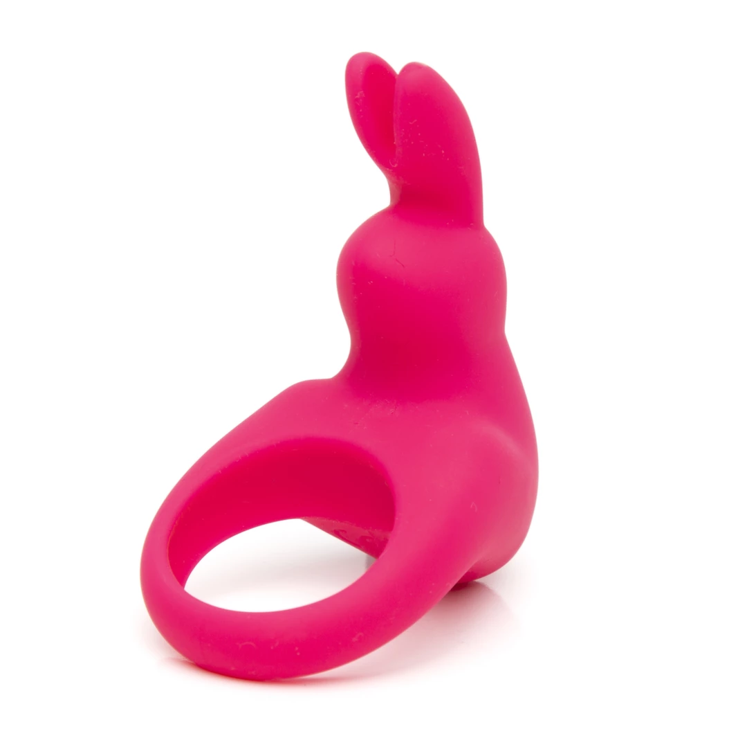 Wibrujący silikonowy pierścień na penisa karmazynowego koloru w kształcie królika Happy Rabbit Rechargeable Vibrating