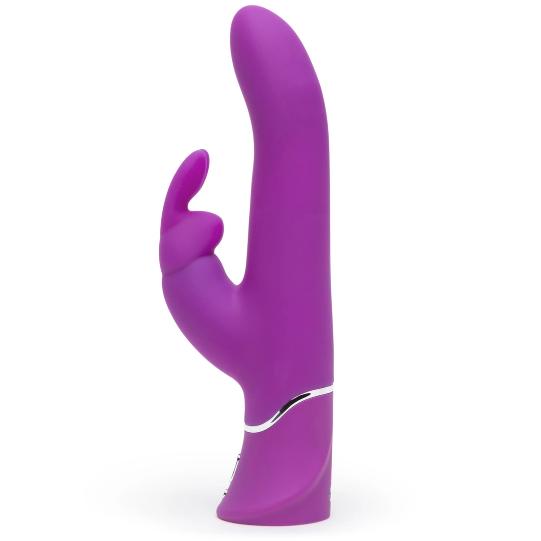 Fioletowy silikonowy wibrator do masturbacji łechtaczki i punktu G w kształcie królika Happy Rabbit Curve Power  Fioletowy silikonowy wibrator do masturbacji łechtaczki i punktu G w kształcie królika Happy Rabbit Curve Power
